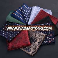 Custom Manufacturing Digital Printed Hand Rolling 100% Silk Men Pocket Square Silk Handkerchiefs