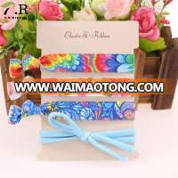 Promotional colored fold over foe elastic band hair