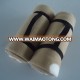 pp webbing handle attached portable polar fleece printed roll up blanket