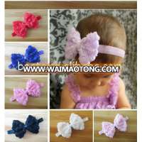 China wholesale chiffon kids hair bows for New Year