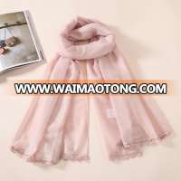 custom pink cotton voile scarf prince style big cappa for ladies