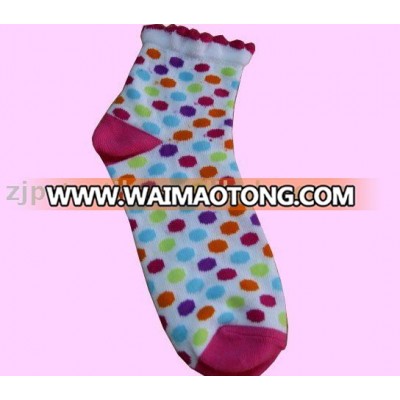 Colorful round dot jacquard Christmas children's gift socks