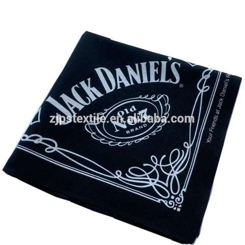 Customize top quality 100% cotton square bandana with your own printed logo